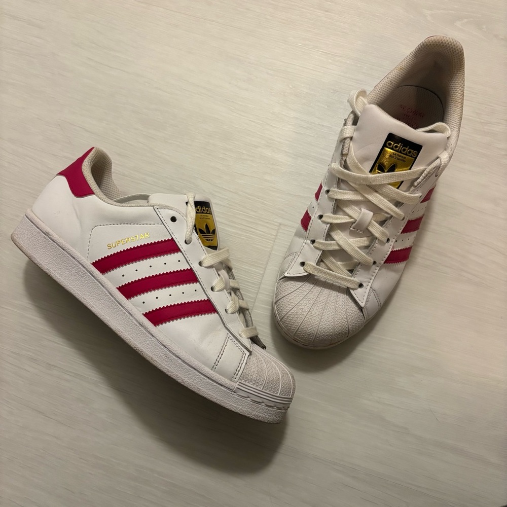 Dark Pink SuperStar Adidas Sneakers - Picture 2 of 6